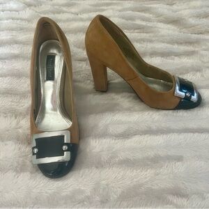 White House Black Market Theo Buckle Pumps Size 6.5